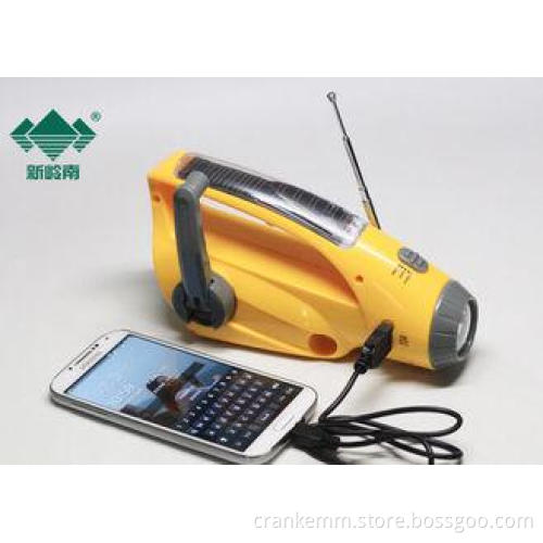 Long Lasting Solar Panel Emergency AM FM Radio LED Flashlig